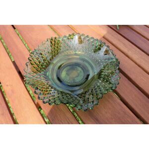 Avocado Green Diamond Pattern Lace Candy Dish/Plate